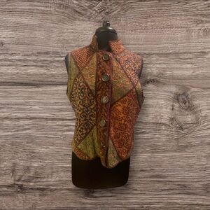 Vintage Orvis Multicolor Patchwork Vest